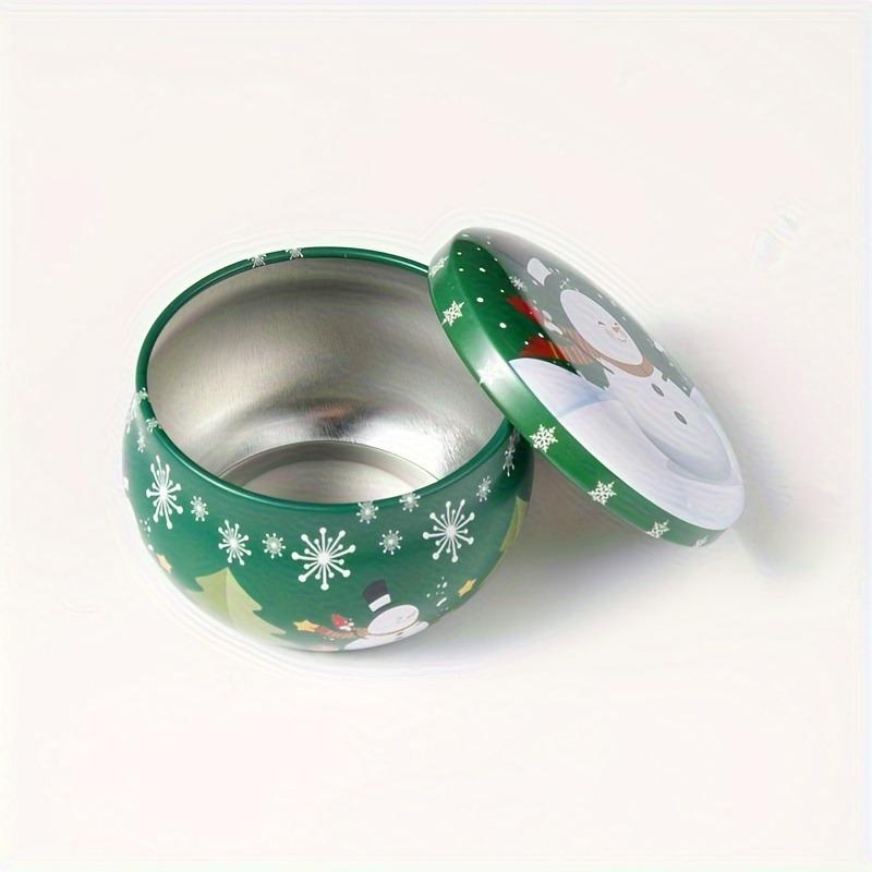 2pcs Festive Christmas Candle Jars, Mixed Colors, 2.2oz Metal Tin Boxes, for Candle Making, Decorations, Party Supplies, and Gift Jars