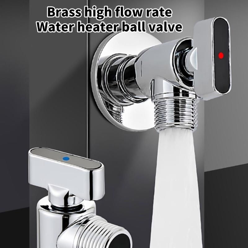 1/2inch Water Shut Off Valves with Handle Universal Water Flows Control Valves Hot/Cold Water Turn Angle Stop Valves
