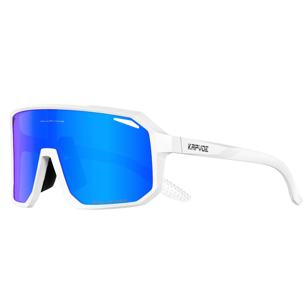 Lunettes de Soleil Sportives Polarisées Kapvoe pour Homme Lunettes de Vélo Photochromiques Lunettes de Vélo d'Extérieur pour Vélo VTT UV400