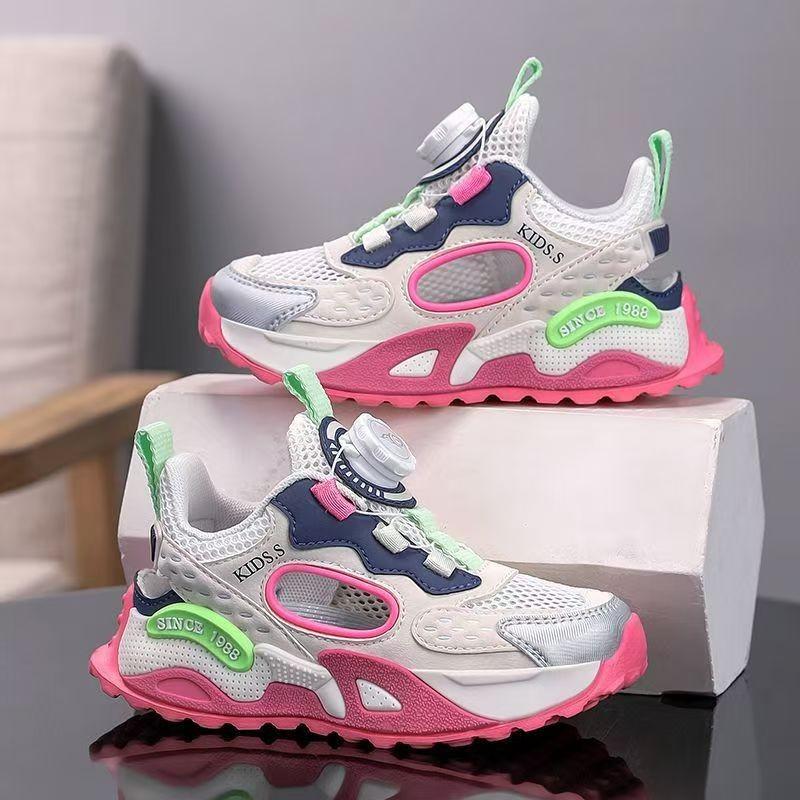 Girls Sandals 2025 New Summer Boys Casual Shoes Children's Hollow Breathable Mesh Shoes Medium and Older Children's Sports Shoes