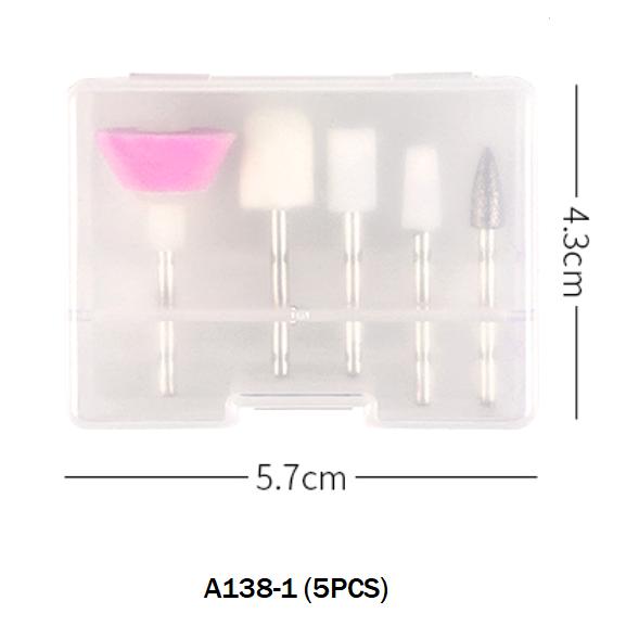 

5 шт./6 шт. два дополнительных аксессуара для ремонта ногтей, маникюра, шлифовальной головки, песочный пояс, акриловые ногти, профессиональные инструменты для кутикулы, инструменты для ногтей A138-1 (5Pcs)