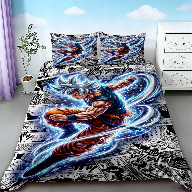Duvet Cover Dragon Ball Anime Soft  Comfortable Twin Single King Kids Adult Gift Three Piece Set Decorative Bed Sheet Pillowcase