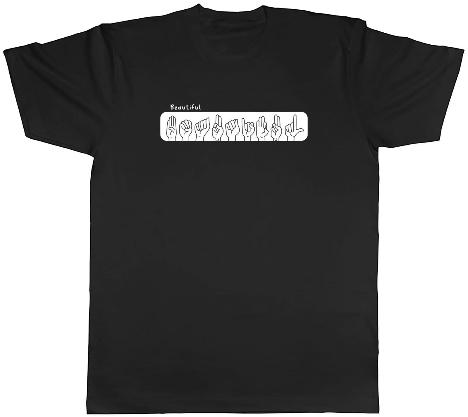 Sign Language Mens T-Shirt Beautiful Hand Sign Unisex Tee Gift XS