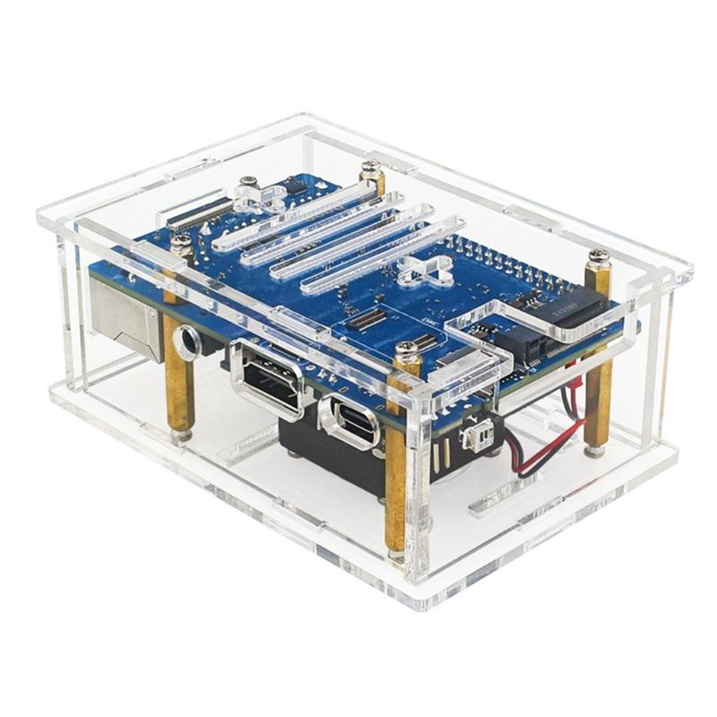 Clear Acrylic Protective Case For PI 4A Components Enhances Cooling And Visibility Durability