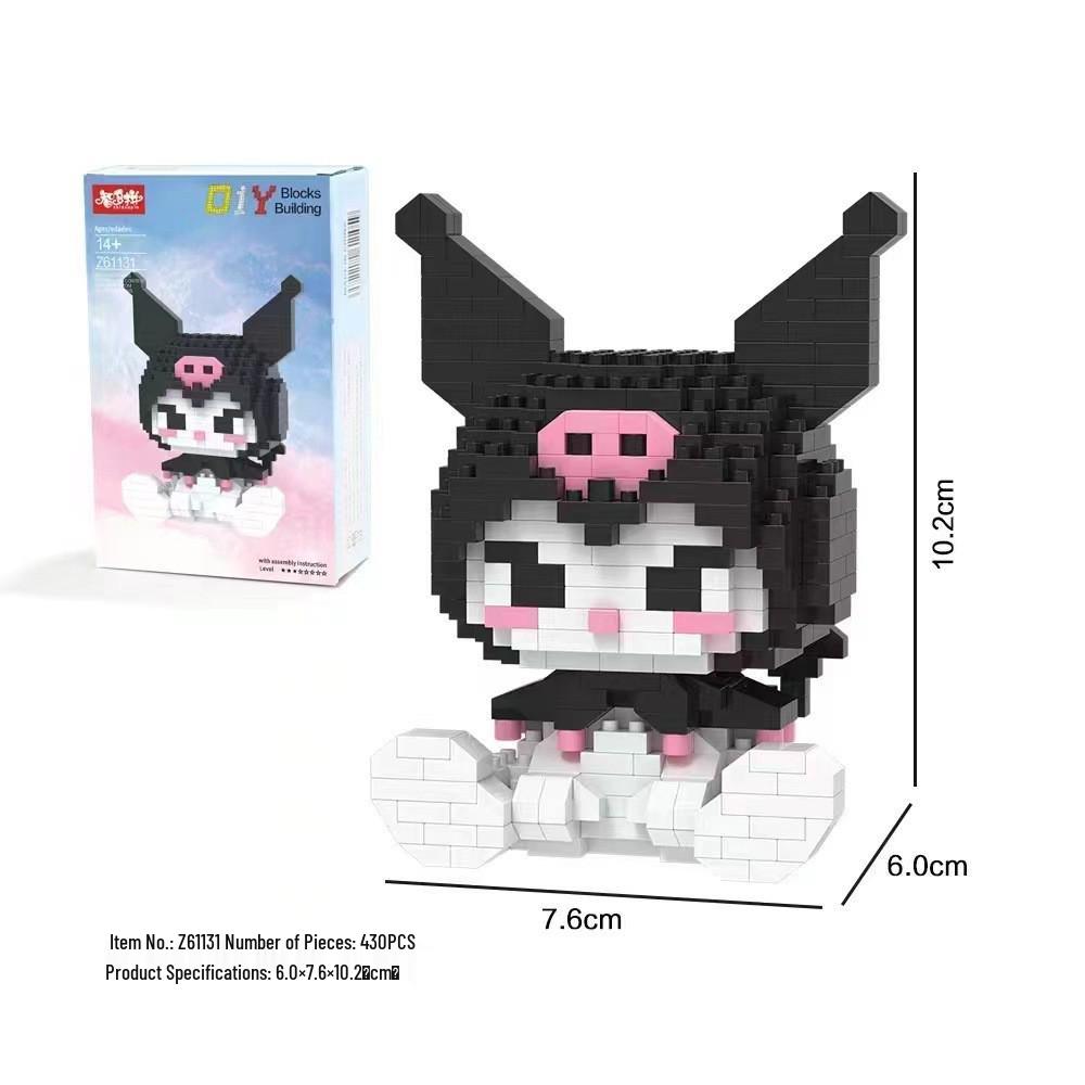 Kuromi and My Melody Compatible Building Blocks for Girls - Sanrio-Inspired Toys
