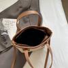 Autumn new fashionable and simple contrasting color vegetable basket bag portable shoulder oblique span trendy women's bag