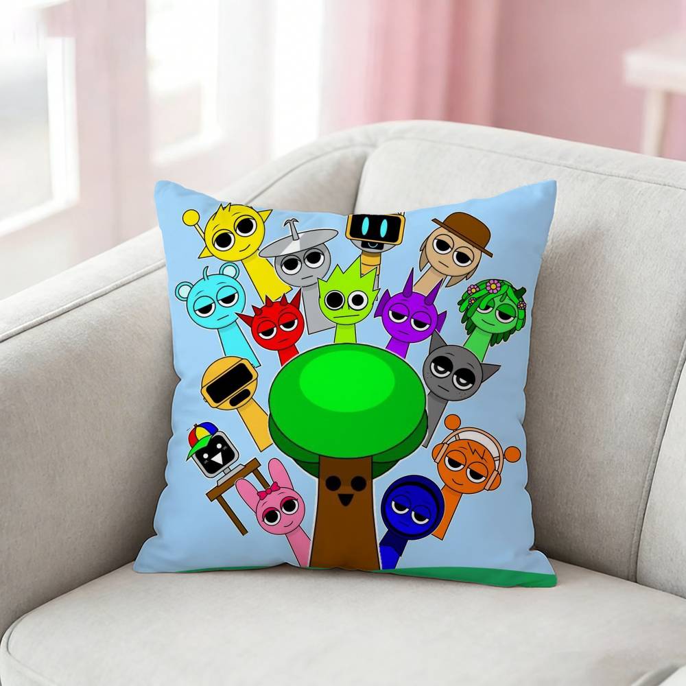 Game SSprunki fun Pillow Case Cushion Cover Throw Pillow Case For Car Sofa
