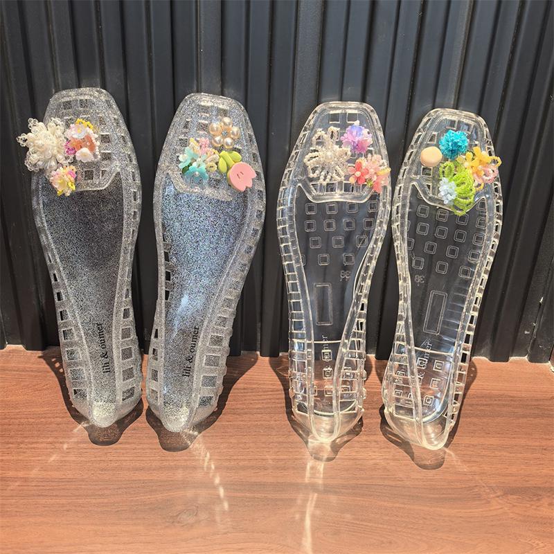 Dopamine  Beaded Jelly Shoes Sandals Accessory Diy Decorative Shoe Flower Slippers Shoe Buckle Accessories