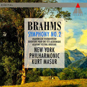 

CD JOHANNES BRAHMS, KURT MASUR; NEW YO - Symphony 2 / Academic Festival Over 9031772912 Teldec Classics 1993 Germany Classical Used