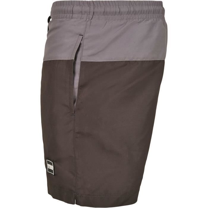 Short de bain Urban Classics Block - noir/gris foncé - XL