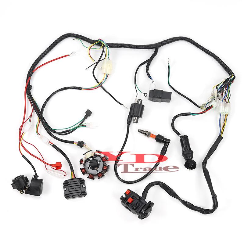 ATV Beach Car Electrical Wiring Harness & Switch CG125-250CC Accessories