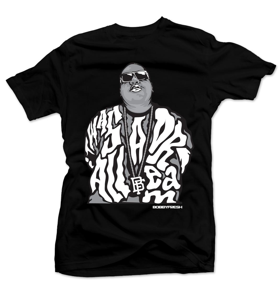 Biggie Smalls Dream Big Black Tee S
