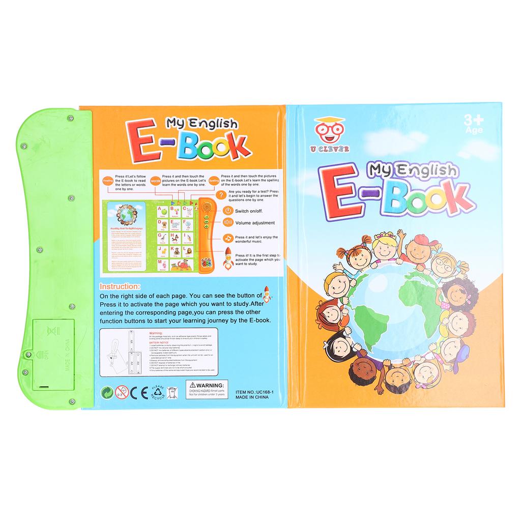ABC Sound Book Educational Toy Finger Press Intelligent English Learn Sound Book for 3+ Years