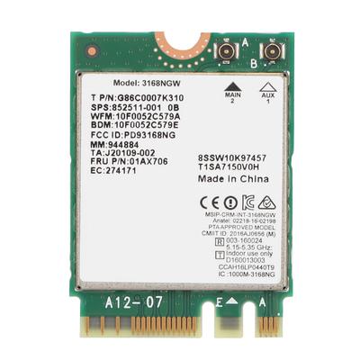 Internet 3168NGW Wireless-AC Dual Band Wifi Network Card with Bluetooth 4.2