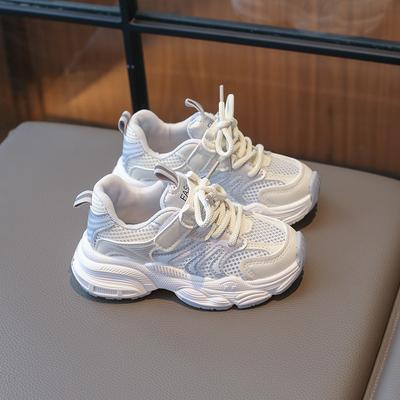 Fashion Children Mesh Breathable Chunky Sneakers Unisex Casual Sport Shoes Boys Girls Running Shoes Tennis Shoes 6-16 Years Summer