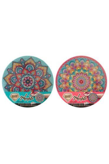 Meister der Kunst, Rosa Mandala Kreatives Diamantmosaik 30 cm