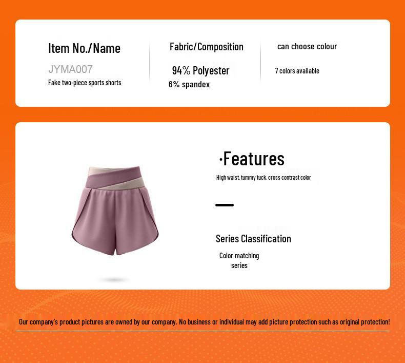 Women's High-Waist Quick-Dry Colorblock Yoga Shorts with Side Pockets
