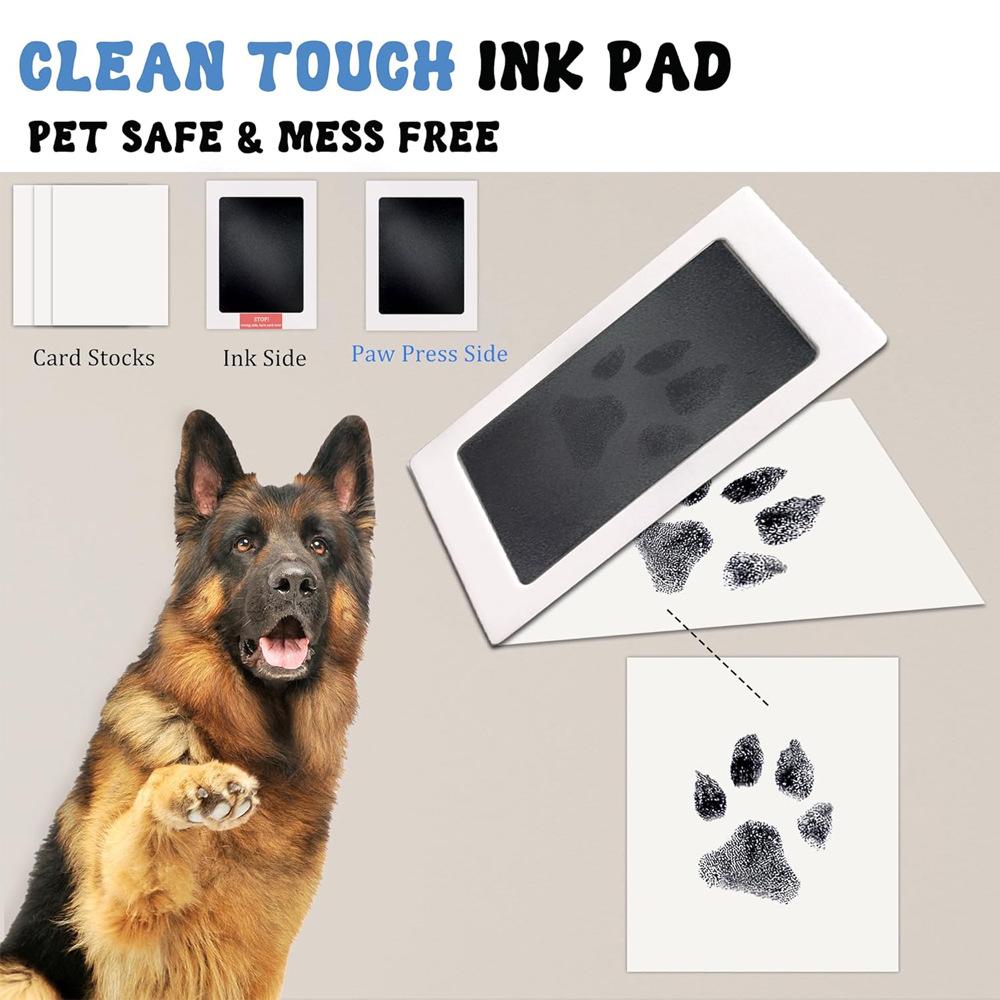 DIY Pet Paw Imprint Memorial Frame Cat Dog Footprint Ink Paste Tabletop Stand Souvenir Picture Frame
