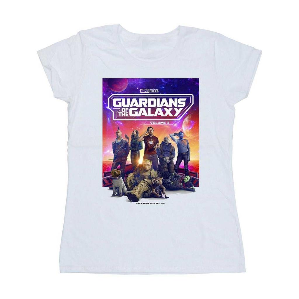 Guardians Of The Galaxy Volume 3 Womens/Ladies Movie Poster Cotton T-Shirt