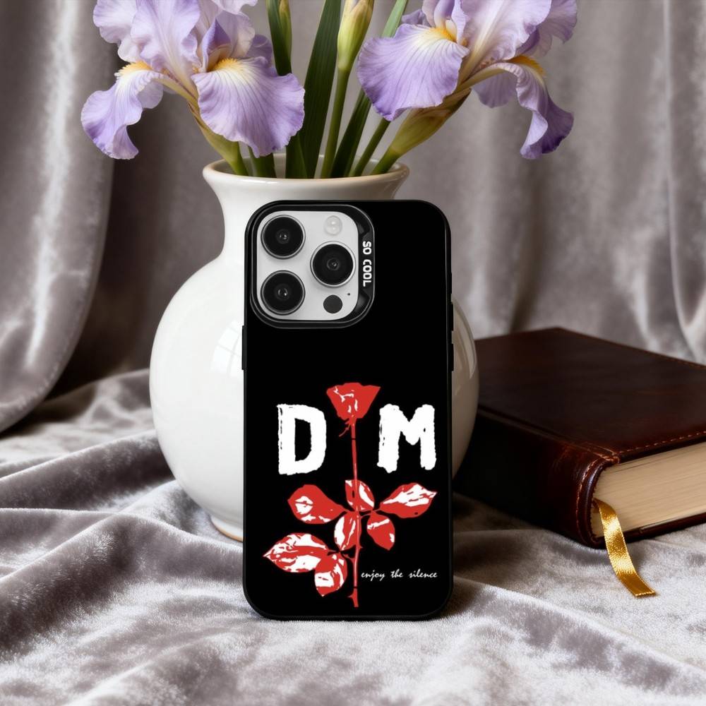 D-Depech-H COOL B-Band-D M-Mode Phone Case For iPhone17,16,15,14,13,12,11 Plus,Pro Max Black Candy silver phone case