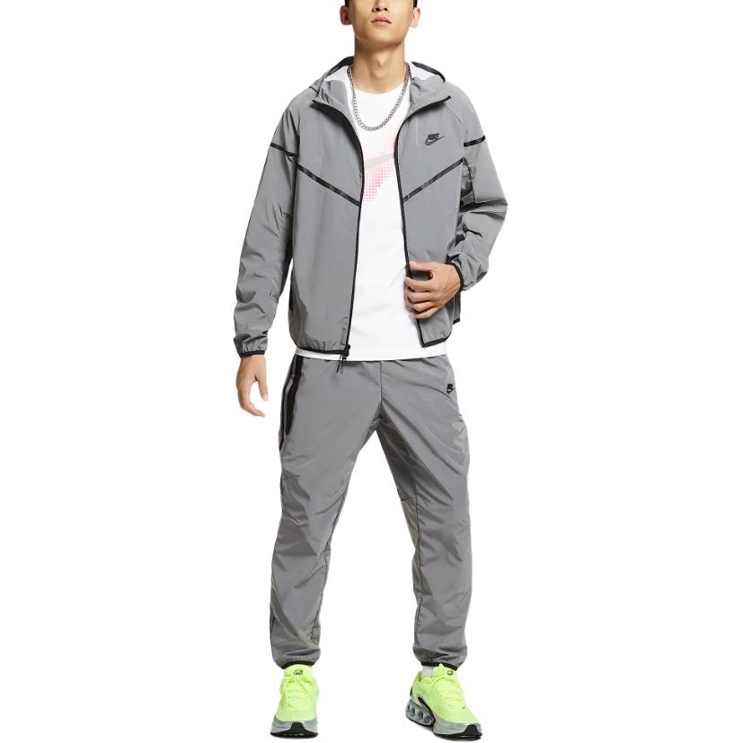 New Nike Woven FW24 Flash Jackets Coats Men's Reflective Silver/Black FZ7586-035