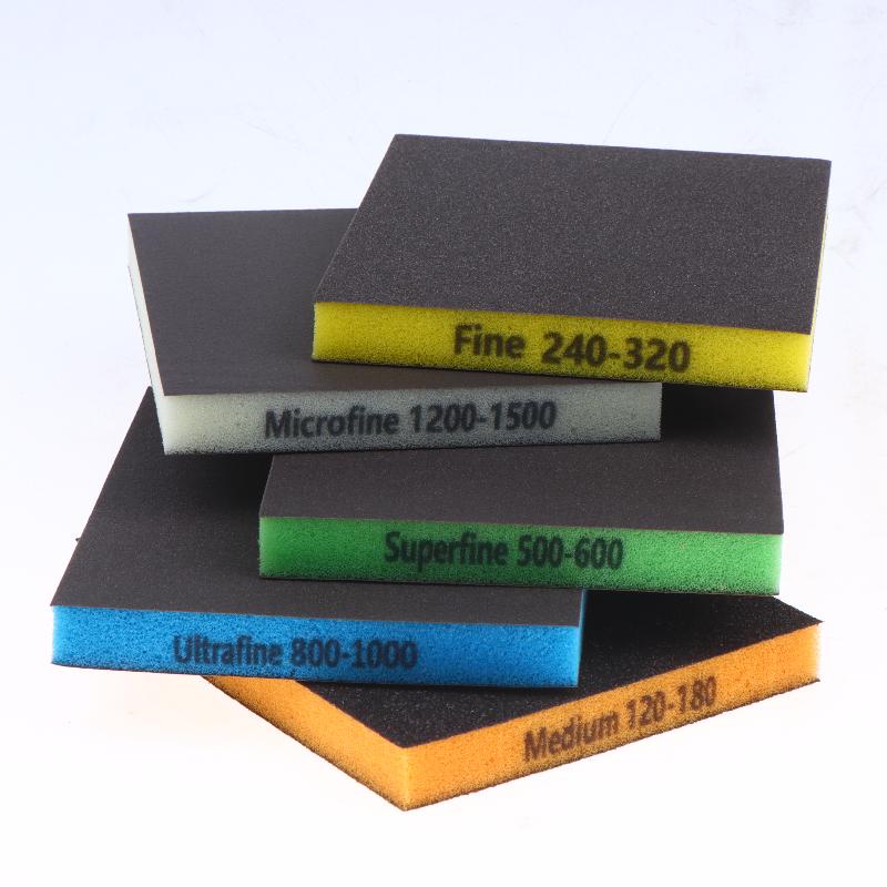 8Pcs Double Sided Sponge Sanding Pads Portable Car Furniture Polishing Assorted Grits 120 To 1500