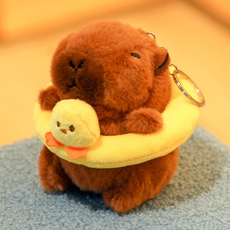 Capybara Keychain Bagpack Pendant Hanging Ornament Capibala Ornament Car Accessories Gift for Kids Guests Baby Shower Gifts