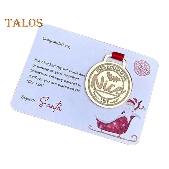 

1/2 шт. Рождественская открытка с медалью в канун Рождества, рождественская открытка с Санта-Клаусом для свадеб, рождественских дней рождения, вечеринок, домашнего декора Womens