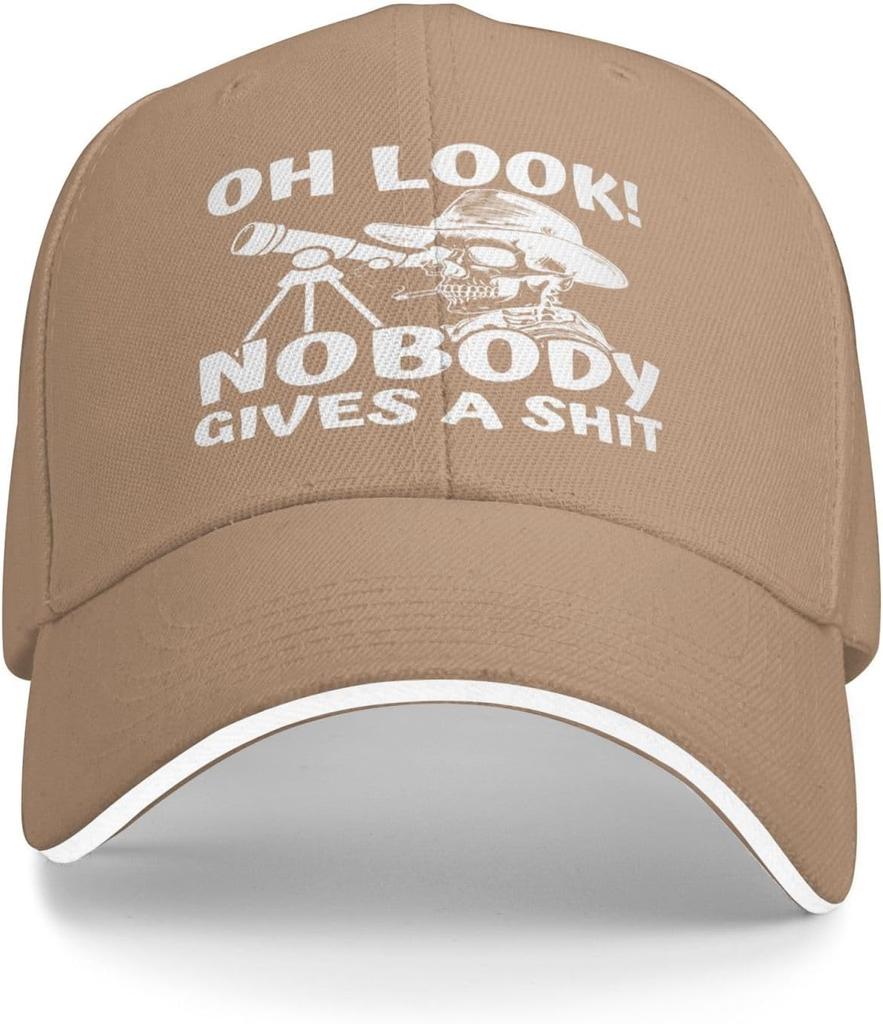 Oh Podívejte Se Nikdo Se Nestará Kostra Dalekohled Baseballová Čepice Vtipná Trucker Čepice pro Muže Ženy