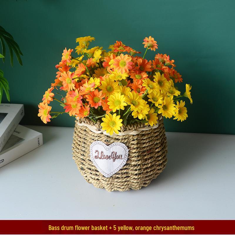Handcrafted Willow Wicker Flower Basket for Dried Arrangements and Succulents