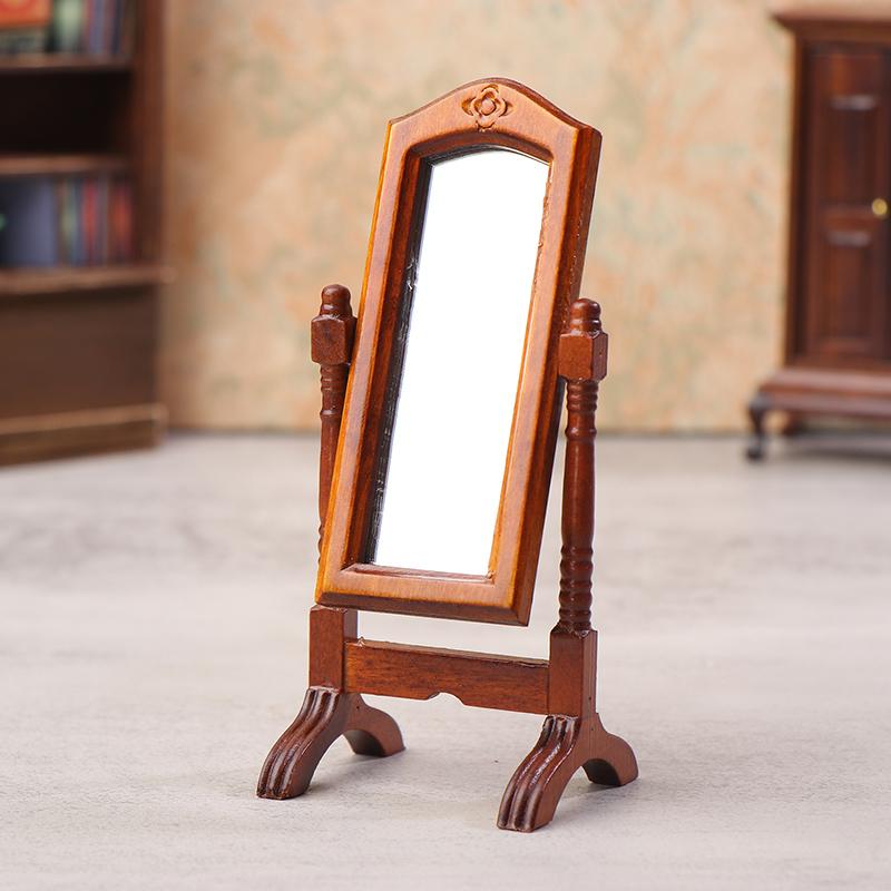 

1/12 Кукольный домик Моделирование Зеркало Вертикальное Зеркало Модель Кукольная Мебель Для Дома Напольное Зеркало Микро Гостиная Сцена Аксессуар