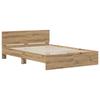 Bed Frame with Headboard Artisan Oak 120 x 200 cm