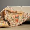 Plaid Scaldotto CM 130X170 Flora In Combed Cotton 250 Gr/mq