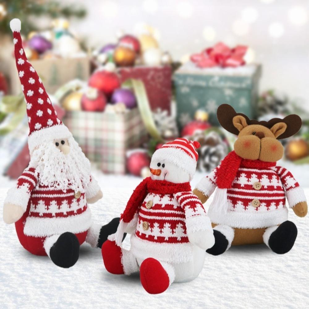 

Doll Ornaments Santa Claus Doll Stuffed Toy Table Elk Doll Shopping Mall Hotel