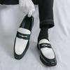 Fashion 2025 Spring New Men's Comfortable Soft Soled Open Laughing Loafers Fashion Brand Color Blocked Breathable Casual Leather Shoes