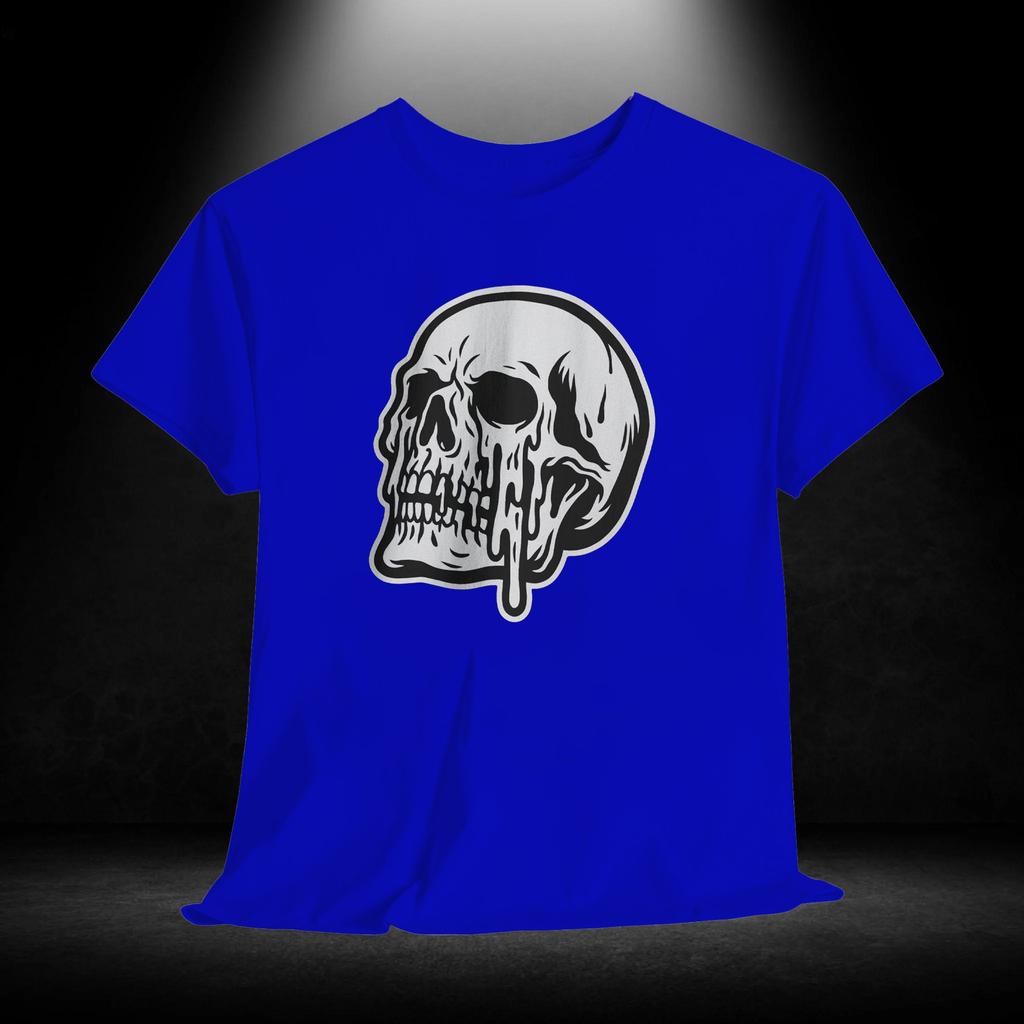 Drippy Skull Tshirt Summer Mens Tracksuit Harajuku Pullovers Roundneck Shortsleeved Tops Cotton Sweatshirt Casual Sportswear