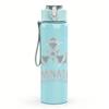 1PC Dominator geometric tower print 750ml colorful plastic sports water bottle leakproof pop up lid with straw for outdoor work home use