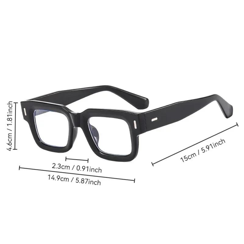 Retro Square Light Eyeglass Frame Women Men Transparent Unisex Glasses For Female Male
