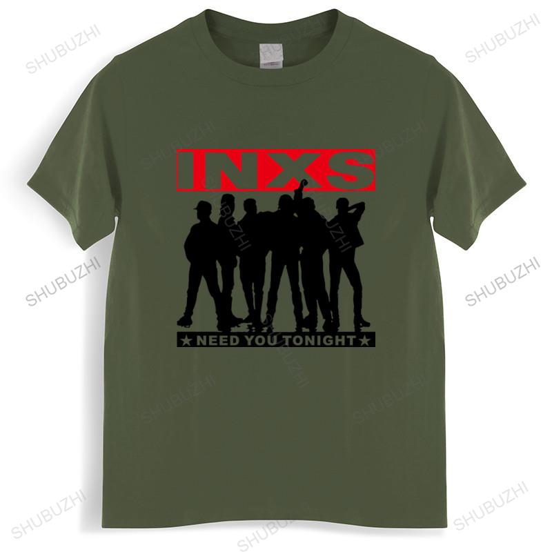 Bavlněné tričko pánské letní topy INXS NEED YOU TONIGHT JEDNOTLIVÁ KICK MICHAEL HUTCHENSE ROCKOVÁ KAPELA Tričko Muž Značka Tričko