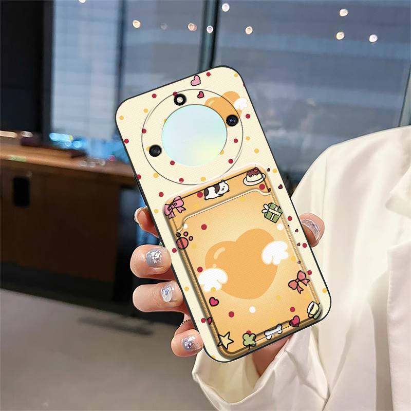 protective Silicone Phone Case For Huawei Honor X40 Graffiti Soft case Card bag Waterproof Durable Cartoon Anti-dust TPU