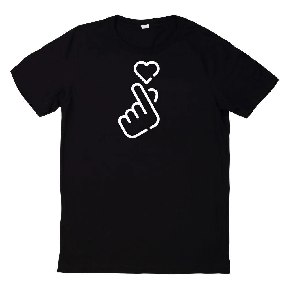 T-Shirt Koreanisches Fingerherz K Pop Herz Handzeichen XL