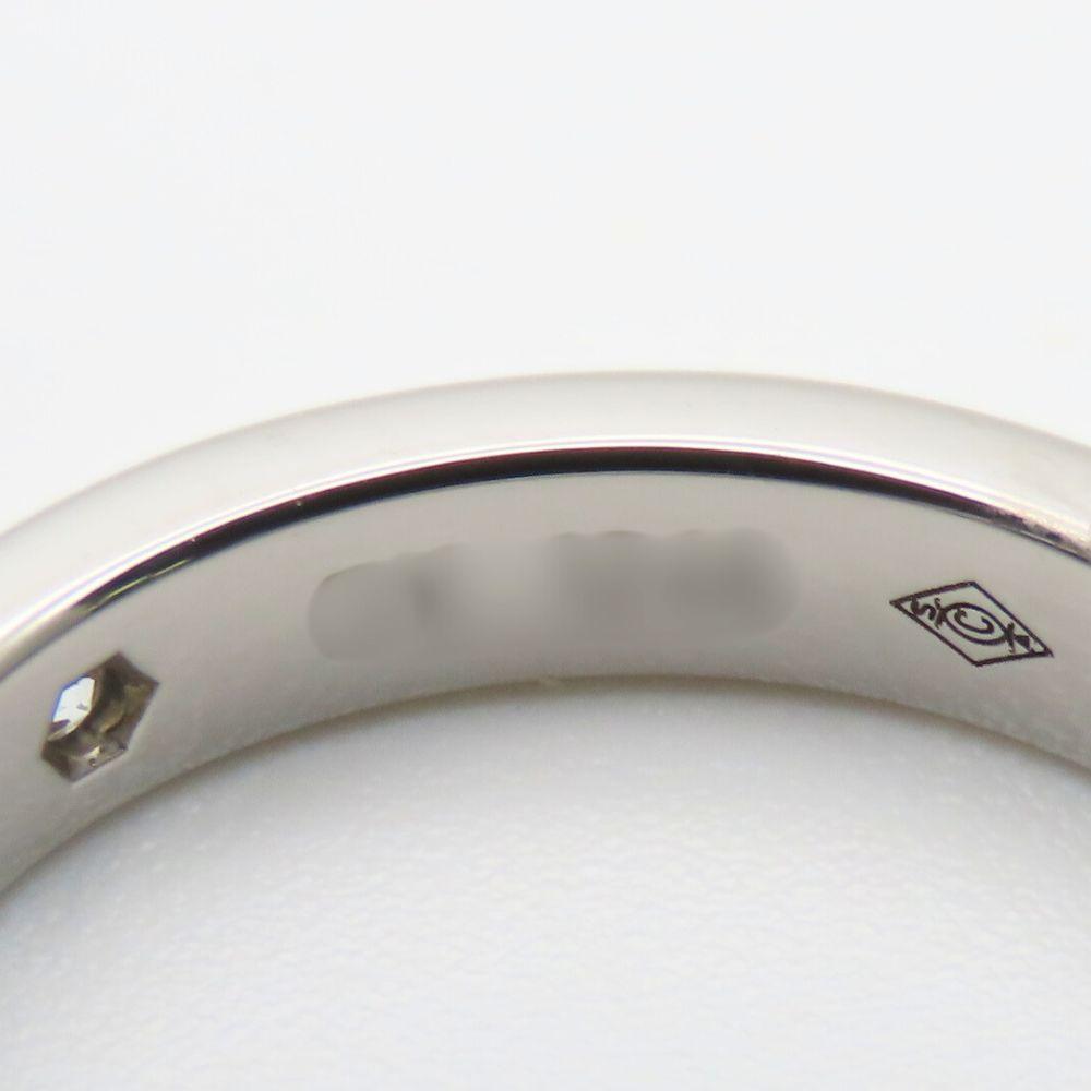 Used CARTIER Ring Engraved EU#47 47 Pt950Platinum/diamond 4.4g Platinum 2PD