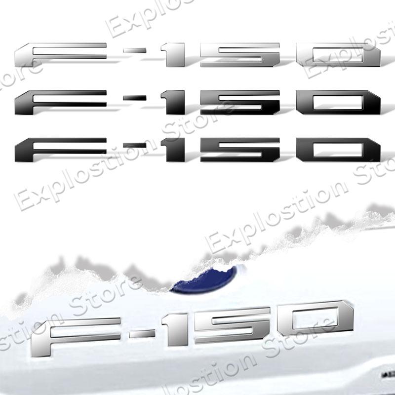 Car ABS Plastic F-150 Logo Car Letter Fender Side Emblem Rear Tail Trunk Badge Sticker For Ford F150 GT Accessories F14