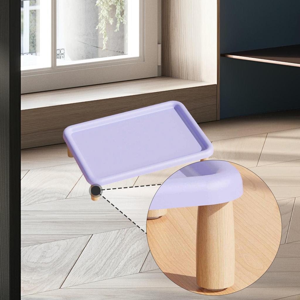 Sturdy PP Wood Non Slip Pet Feeder Stand Raised Water Bowl Dispenser Shelf for Dog Cat Feeding