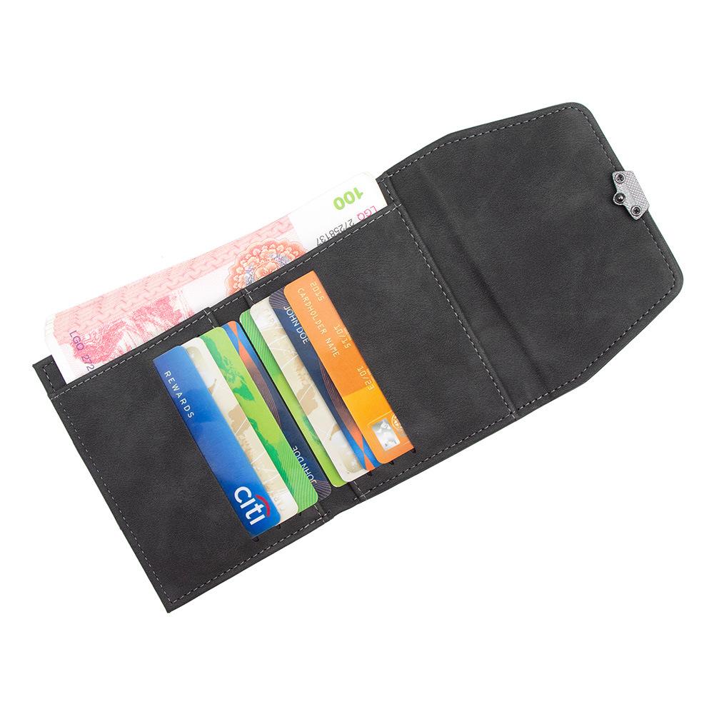 Women's Short Small Wallet, Retro Matte Leather Change Bag, Card Bag, Thin Wallet.