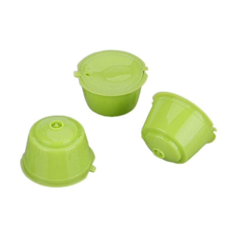 

ABUL-For Dolce Gusto Machine Reusable Pod Refillable Filter Pod Capsule Cup Coffee зелёный