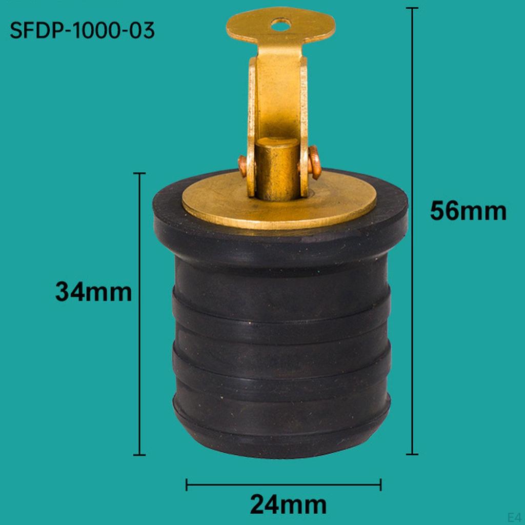 Brass Drain Plug Boat Sturdy Accessories Easy To Install Direct Replaces Rubber