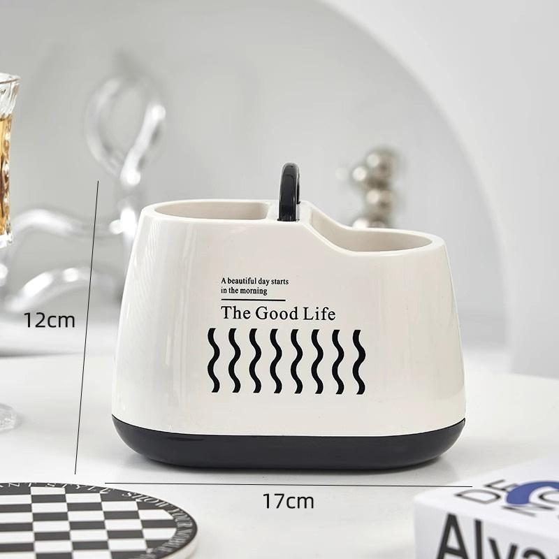 

Kitchen Utensil Cutlery Storage With 2 Compartments Organizer Holder Silverware Caddy Chopsticks And Spoon Storage Flatware Rack