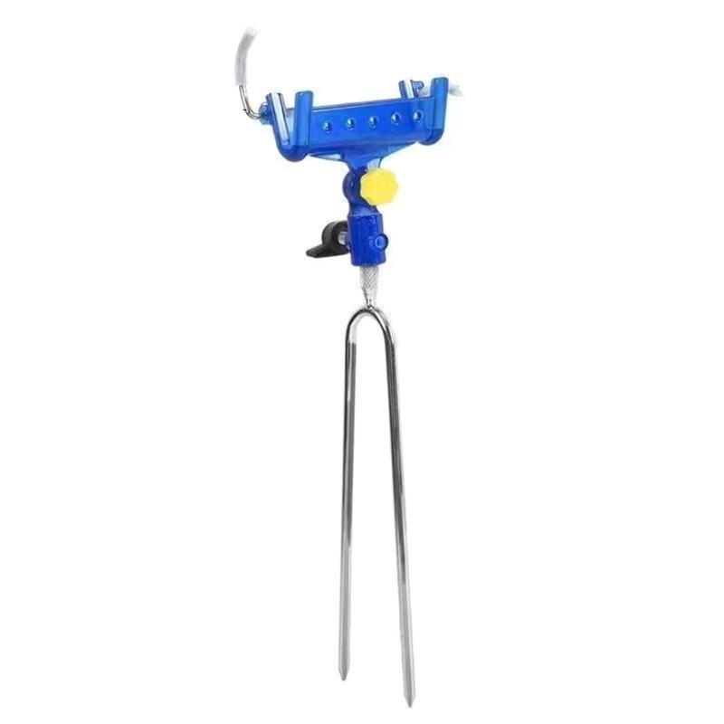 

Ground Fishings Poles Holder Self Lock Fishings Rod Stand 360Degree Adjustable Fishings Rod Holder for Beach 1 синій