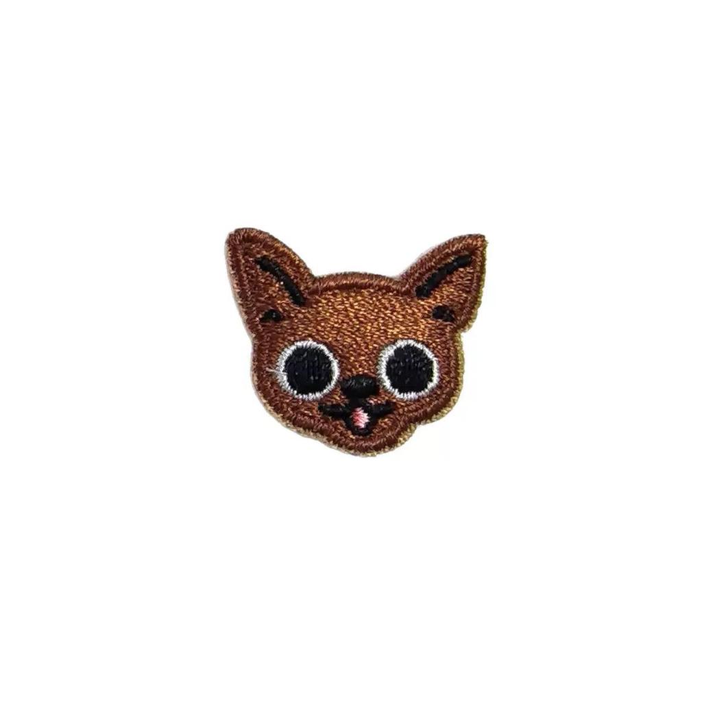Small Dog Head Embroidery Patch - DIY Decorative Fabric Iron-on Sticker